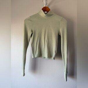 American Eagle Outfitters Light Green Long Sleeve Top